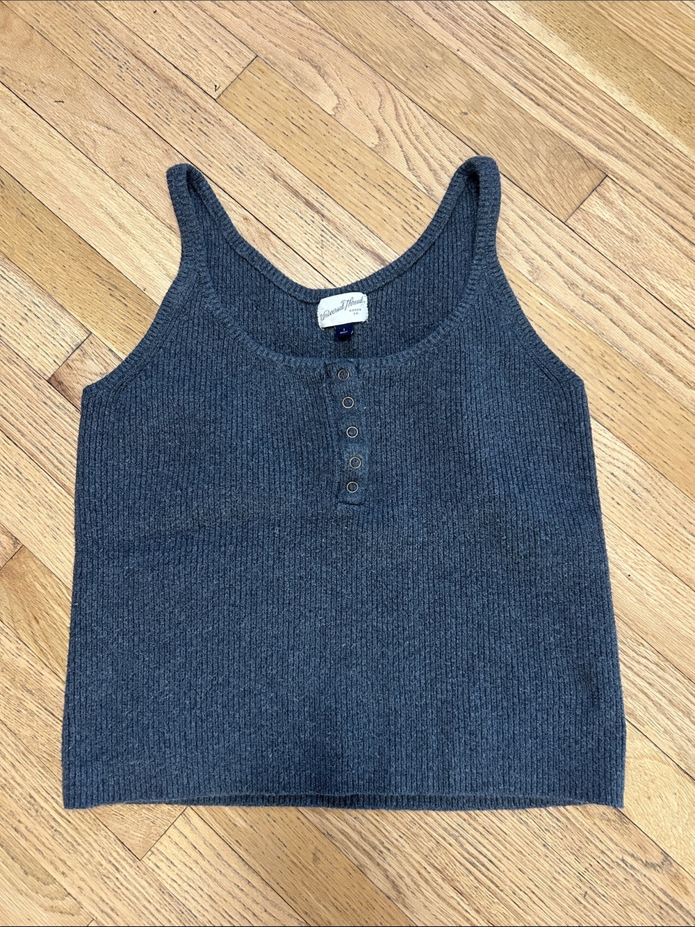 Universal Thread Grey Ribbed Tank Top Sweater